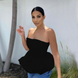 Fashionable and minimalist wrap chest skirt