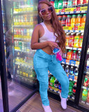 Fashion solid color street casual pants for women