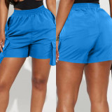 Fashion Street Shoot Straight Barrel High Waist Slim Solid Color Workwear Shorts