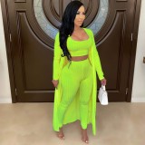 Sexy Tank Top Wrapped Chest Coat Windbreaker Three Piece Slim Fit Nightclub Suit