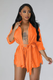Fashionable and casual two-piece stretch cardigan set with four sides
