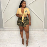 Women's bottom camouflage pants skirt