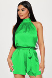 Fashion and Sexy Colored Ding Hanging Neck Jumpsuit