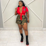 Women's bottom camouflage pants skirt