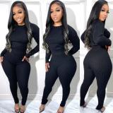 Fitted sweater two-piece set