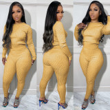 Fitted sweater two-piece set