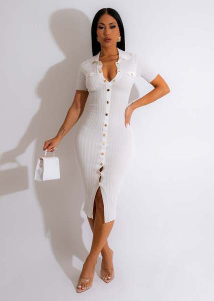 Women's long tassel elastic knitted large pit stripe dress