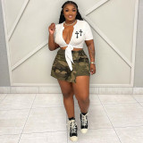 Women's bottom camouflage pants skirt