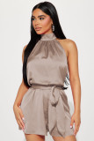 Fashion and Sexy Colored Ding Hanging Neck Jumpsuit