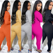 Fitted sweater two-piece set