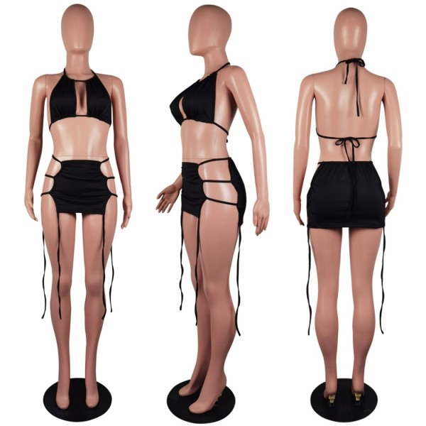 Fashionable and sexy two-piece strap set