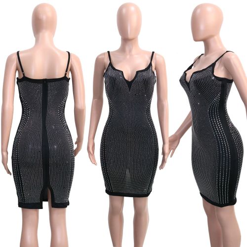 Women's Ball Dress Evening Dress Elegant Sexy Iron Diamond Dress