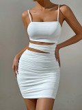 Sexy Hollow out Strap Women's Dress Sleeveless Dress