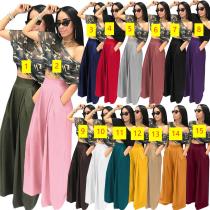 Personalized speaker pants, wide leg casual pants, autumn and winter wide leg pants