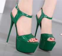 High heeled sandals, waterproof platform, hollowed out open toe sandals