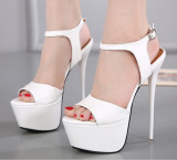High heeled sandals, waterproof platform, hollowed out open toe sandals