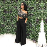 Personalized speaker pants, wide leg casual pants, autumn and winter wide leg pants