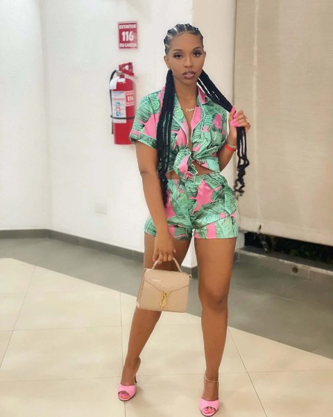 Fashion strap printed two-piece set