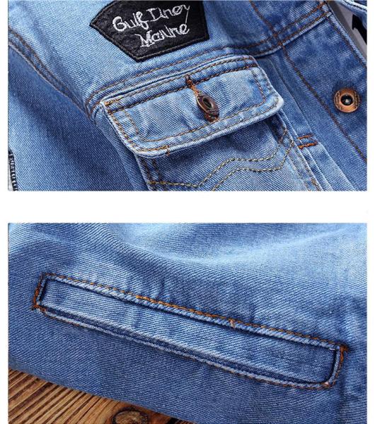 Denim jacket Trendy brand large men's stand collar top Jean jacket
