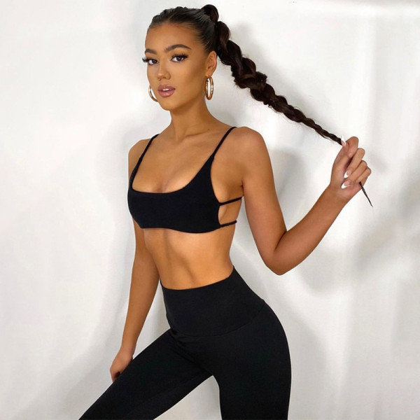 Fashion Street Shoot Sports Short Bra Strap Top