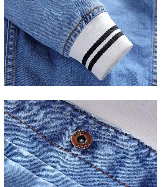 Denim jacket Trendy brand large men's stand collar top Jean jacket