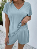 Women's knitted casual home two-piece set for women