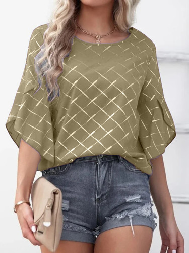 New Women's Loose Relaxed Ruffle Sleeve Top T-shirt