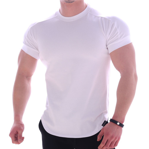 Sports T-shirt Fast Dry Summer Running Round Neck Basketball Training Shirt Elastic Short Sleeve Skin-tight garment