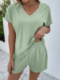 Women's knitted casual home two-piece set for women
