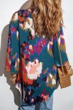 New Printed Ice Silk Wrinkle Ball Fashion Coat Top