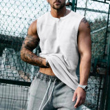 Summer Men's Sports Basketball Tank Top Large Round Neck Loose Sleeveless T-shirt Men's Sweetheart