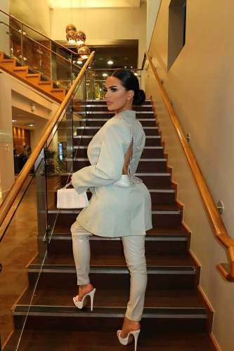 Sexy personality backless fashion Blazer