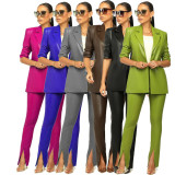 Popular autumn and winter pleated PU leather fashion set