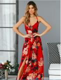 Long skirt printed large swing dress for women's clothing, Simian Asian style