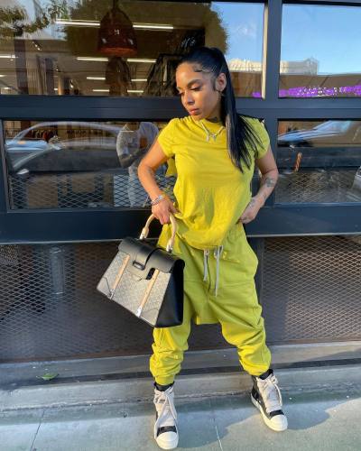 Solid color cross pants two-piece set