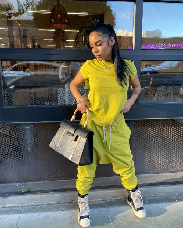Solid color cross pants two-piece set