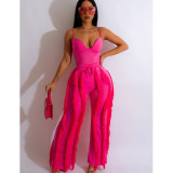 Solid color tassel two-piece set