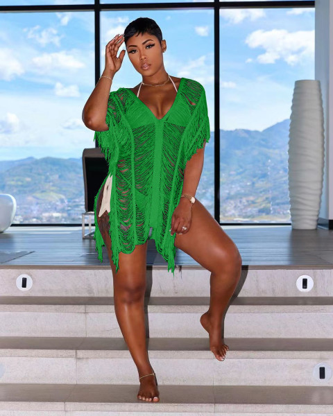 Sexy and fashionable hollow out beach dress