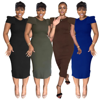 Sleeveless design, casual commuting, slim fitting, split buttocks, women's dress