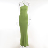 Bra New Sexy One Shoulder Open Back Shoulder Fish Tail One Shoulder Strap Dress