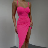 Sling Split Dress Sexy Dress Long Dress