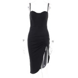 Sling Split Dress Sexy Dress Long Dress