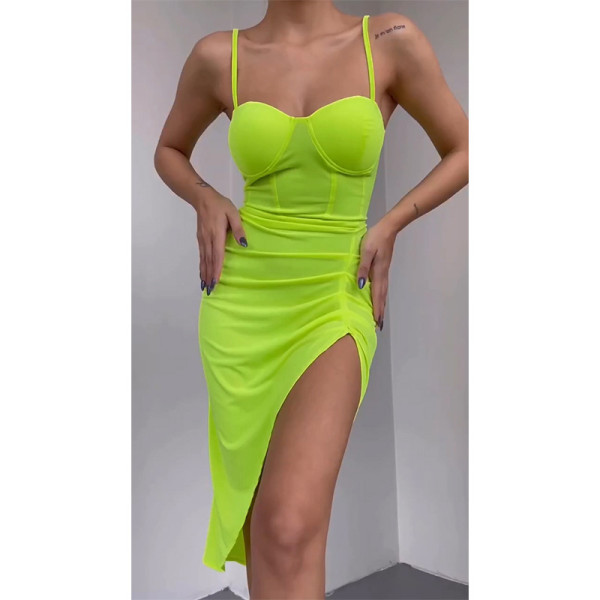 Sling Split Dress Sexy Dress Long Dress