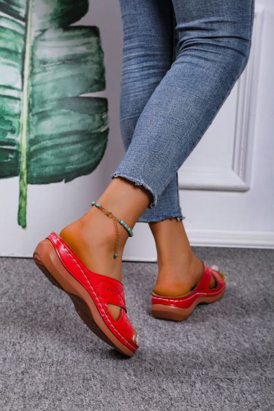 Women's shoes, solid color hollowed out splicing, casual thick sole slippers, cross-border