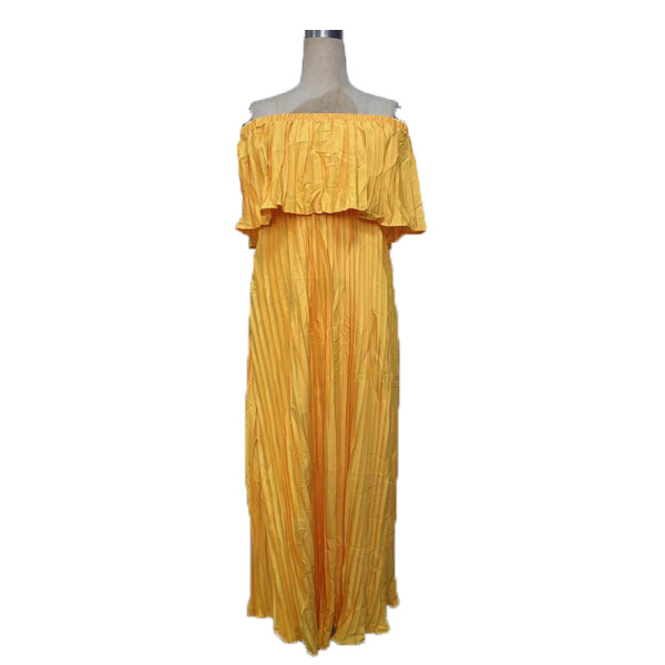 Sexy Off Shoulder Off Shoulder Pleated Chiffon Evening Dress