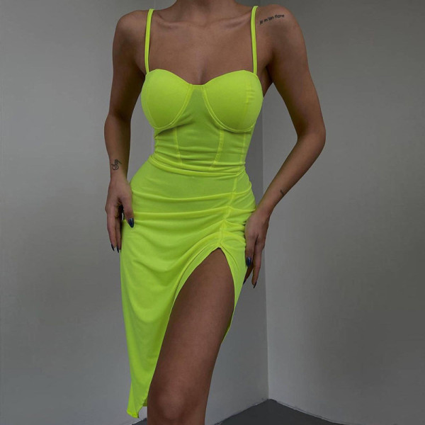 Sling Split Dress Sexy Dress Long Dress