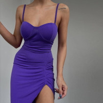 Sling Split Dress Sexy Dress Long Dress