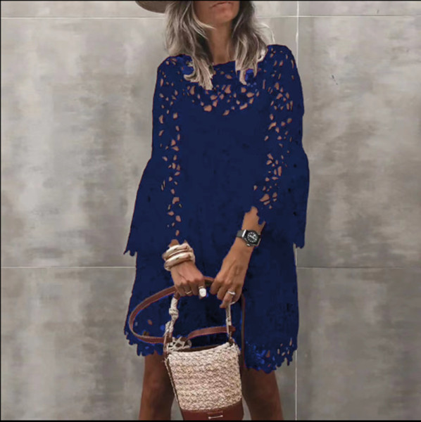 Ethnic style lace flower temperament small fragrant short skirt