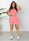 Women's yoga suit, fashionable solid color casual sports set