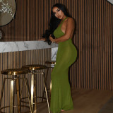 Sexy Off Back Off Shoulder Fashion One Shoulder Off Back Split Dress